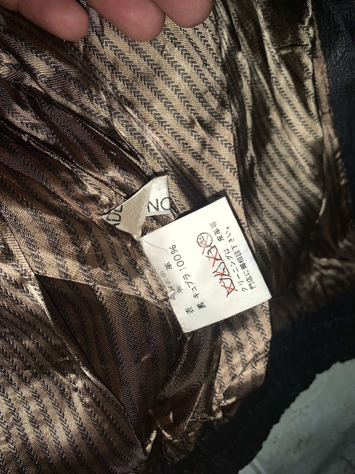 Vintage Vtg OMNI DESIGN Leather Jacket sheep skin Size US L / EU 52-54 / 3 - 3 Thumbnail