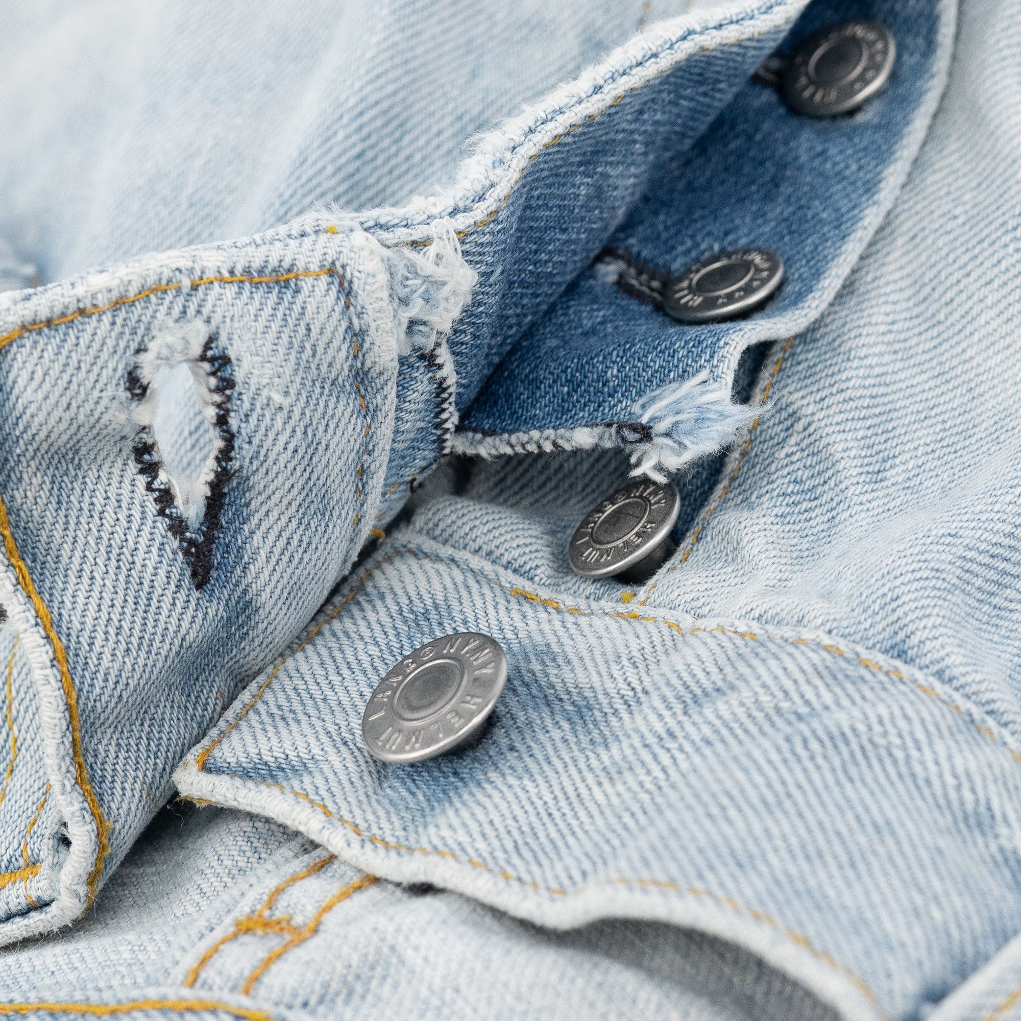 Helmut Lang Vintage Broken Denim Classic 5 Pocket Unhemmed Size US 31 - 7 Thumbnail