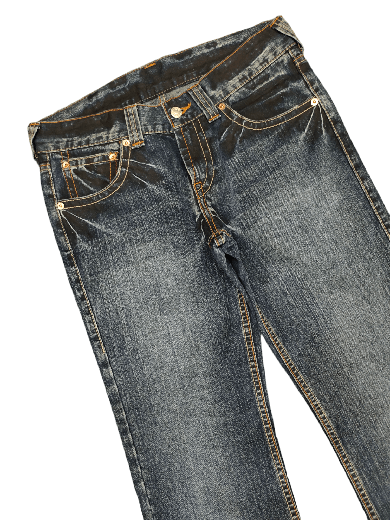 If Six Was Nine Flare Jeans Japan Waxed Faded Boot Cut Y2k Xfrm Fuga Style Size US 30 / EU 46 - 5 Thumbnail