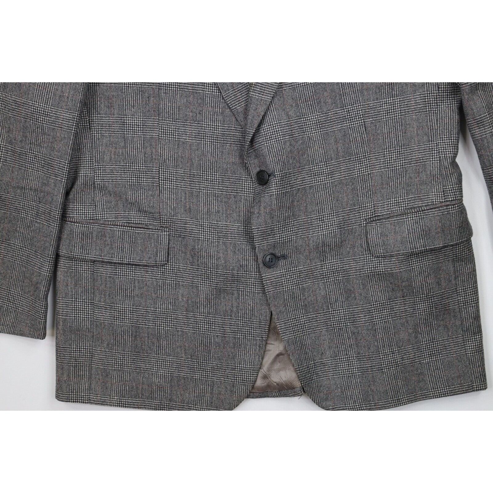 Vintage Vintage 70s Streetwear Wool Houndstooth 2 Piece Suit Size 44R - 4 Thumbnail