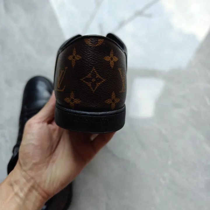Louis Vuitton Louis Vuitton Black Leather Travel Sneakers -2508 Size US 9 / EU 42 - 6 Thumbnail