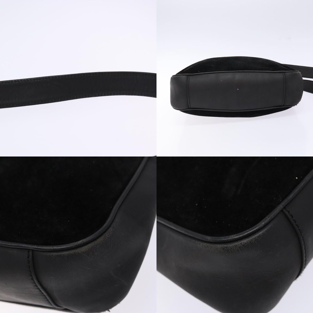 Gucci GUCCI Bamboo Shoulder Bag Suede Black Gold 001 3754 001 3754 Size ONE SIZE - 10 Thumbnail