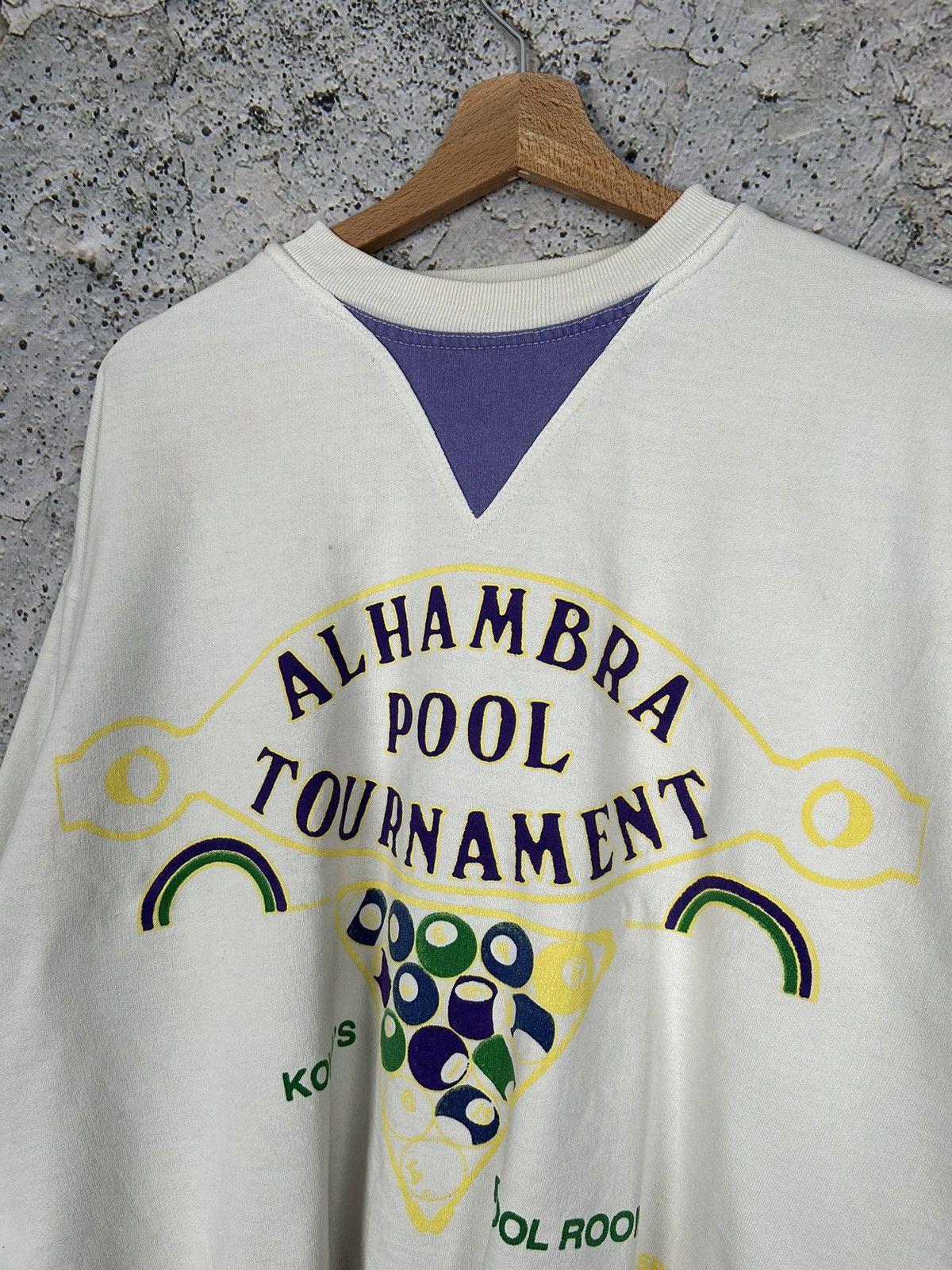 Vintage Vintage 90s Alhambra Pool Tournament Baggy Rap Crewneck Size US M / EU 48-50 / 2 - 3 Thumbnail