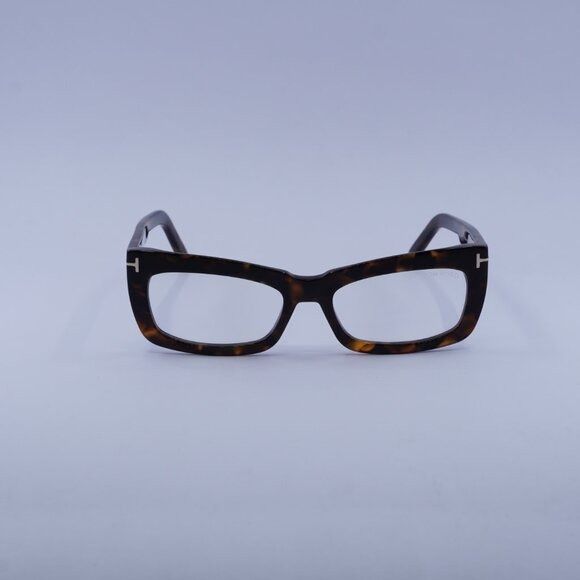 Tom Ford Tom Ford FT5966-B 052 Eyeglasses Dark Havana 55mm Rectangle Size ONE SIZE - 2 Thumbnail