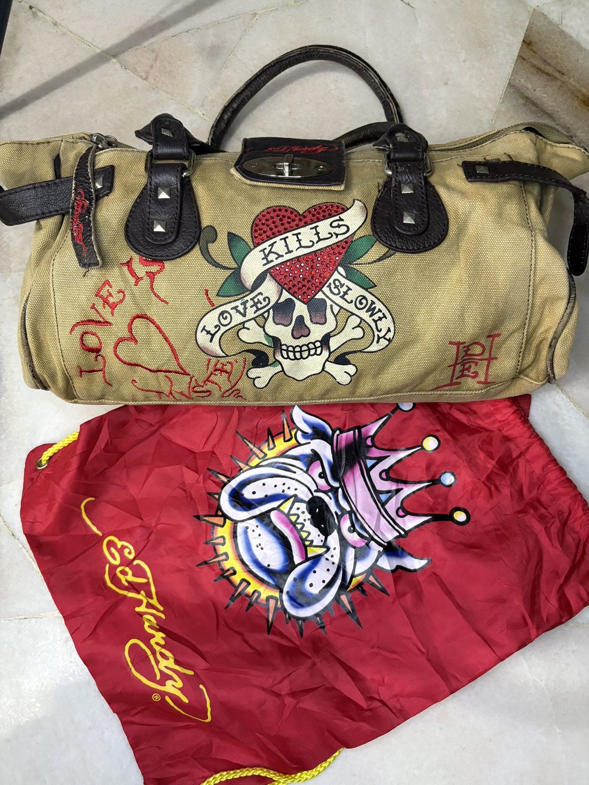 Ed Hardy Ed Hardy Love Kills Slowly Handbag Size ONE SIZE - 2 Thumbnail