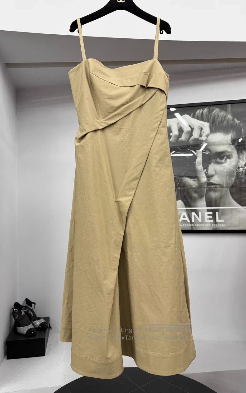 Dior Dior Khaki suspender dress Size S / US 4 / IT 40 - 1 Thumbnail