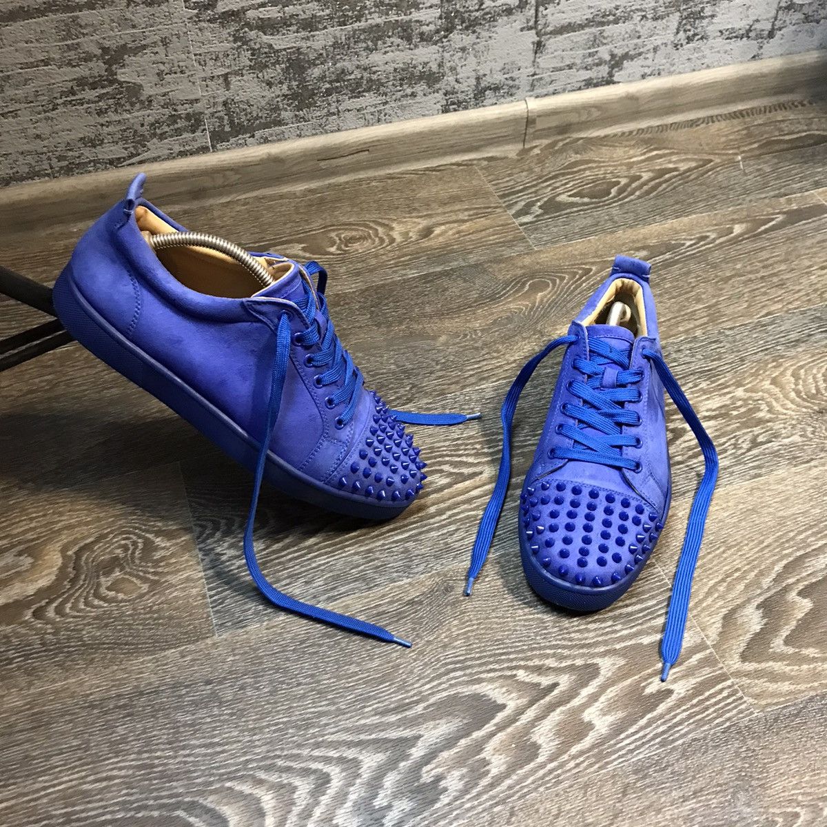 Mens blue christian louboutin sneakers best sale