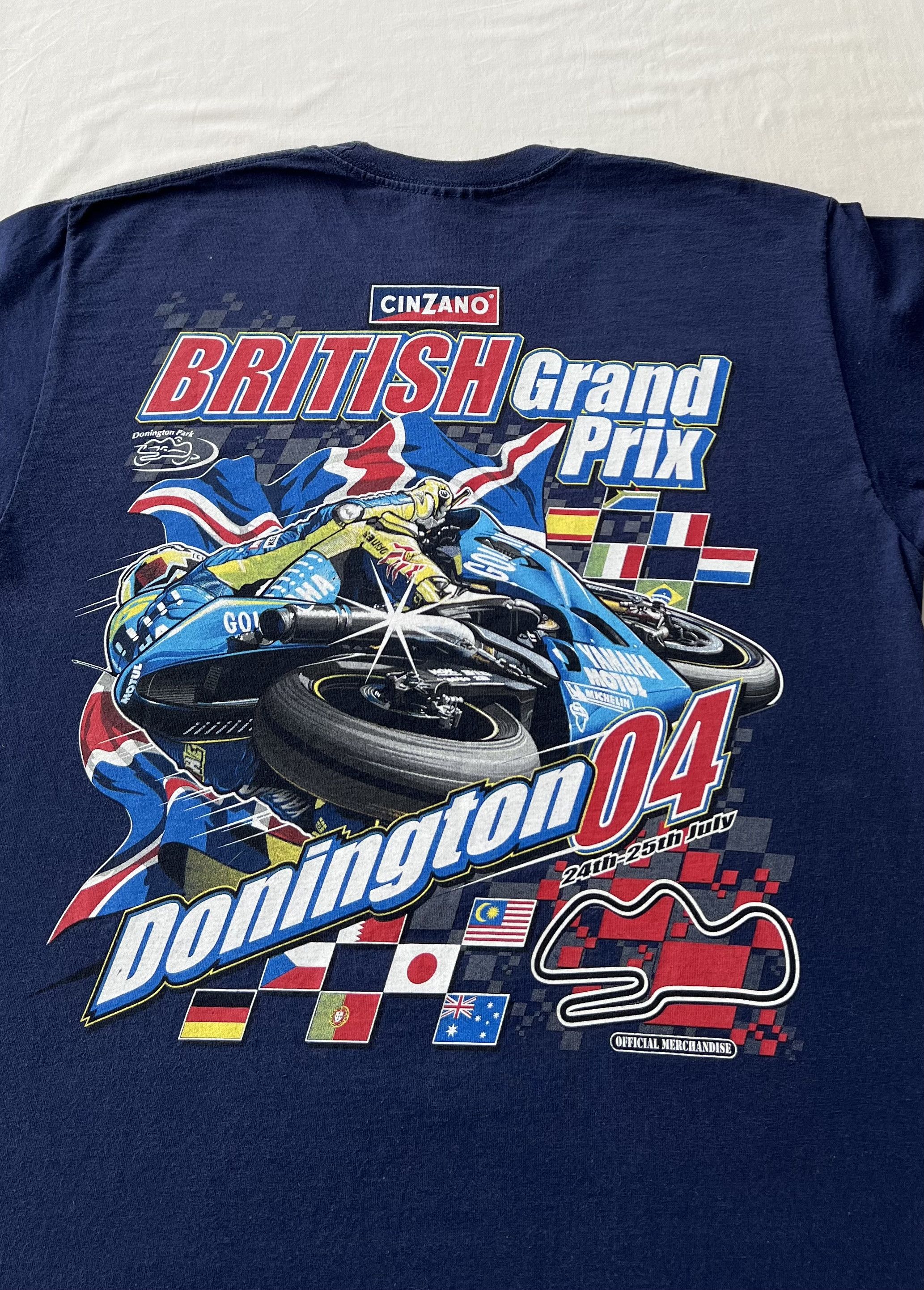 Vintage 2004 British Grand Prix Donington Moto Racing Tshirt