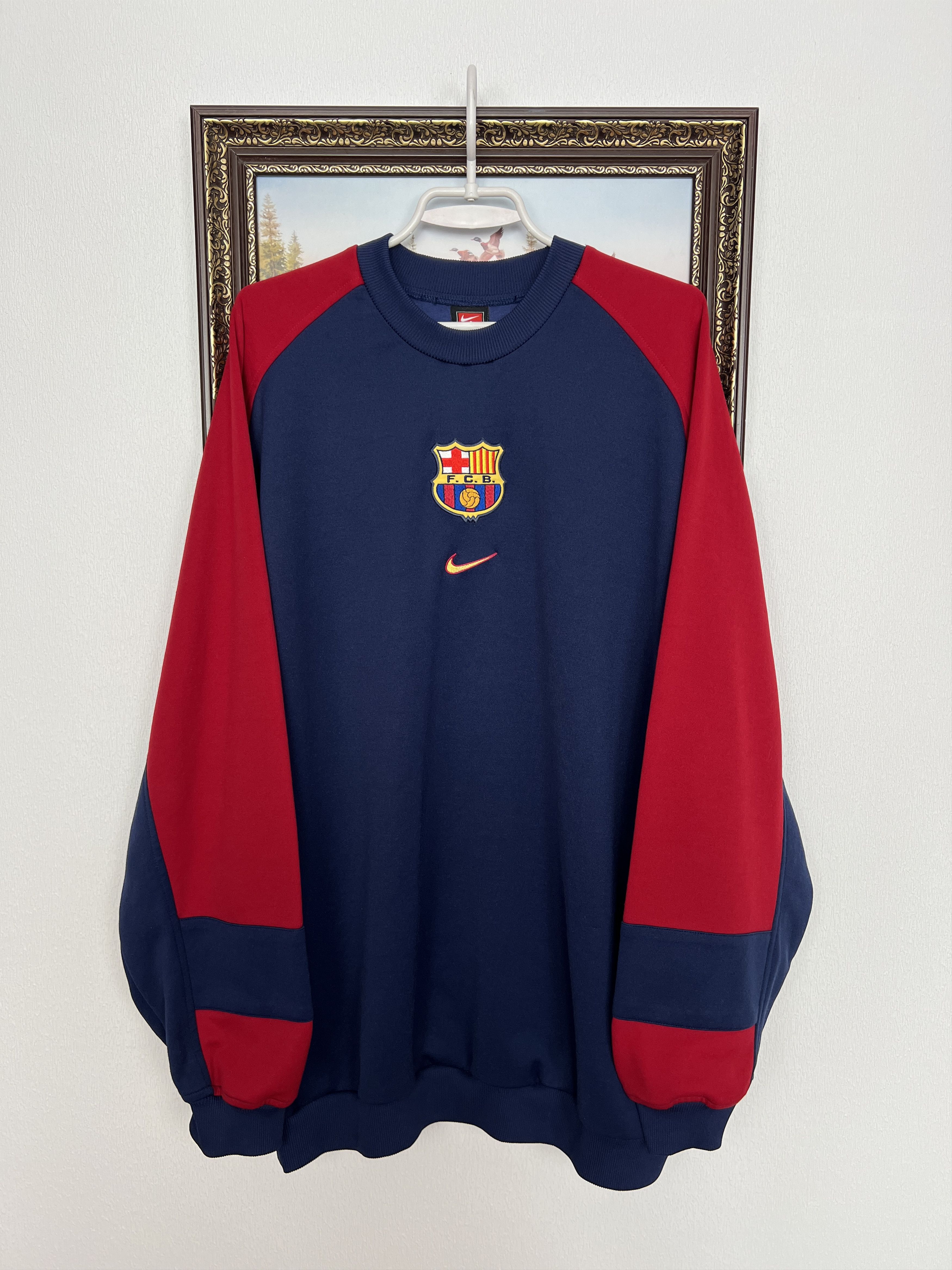Nike × Vintage Vintage 1990s warm up sweatshirt Nike FC Barcelona