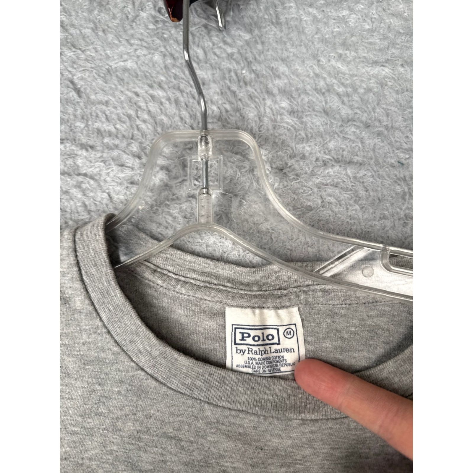 Polo Ralph Lauren Polo Ralph Lauren Men Shirt medium gray 100% Cotton Short Sleeve Crew Neck T-Shirt Slim Fit Regular Size M Size US M / EU 48-50 / 2 - 6 Thumbnail