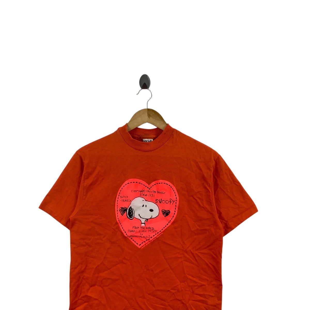 Peanuts Vintage PEANUTS SNOOPY WOODSTOCK Orange Tee Shirt Top Size M / US 6-8 / IT 42-44 - 2 Thumbnail