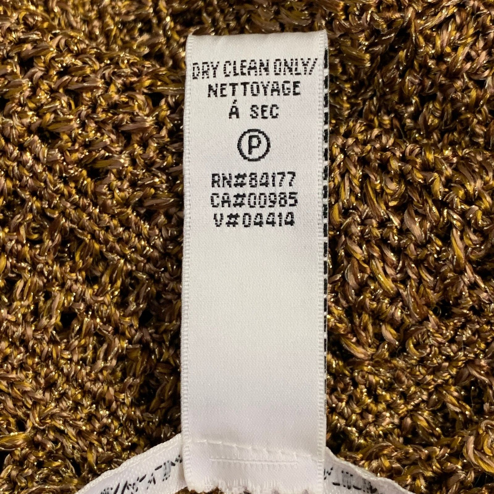 Diane von Furstenberg DIANE VON FURSTENBERG M Gold Acetate Blend Crochet Dress Size M / US 6-8 / IT 42-44 - 8 Thumbnail
