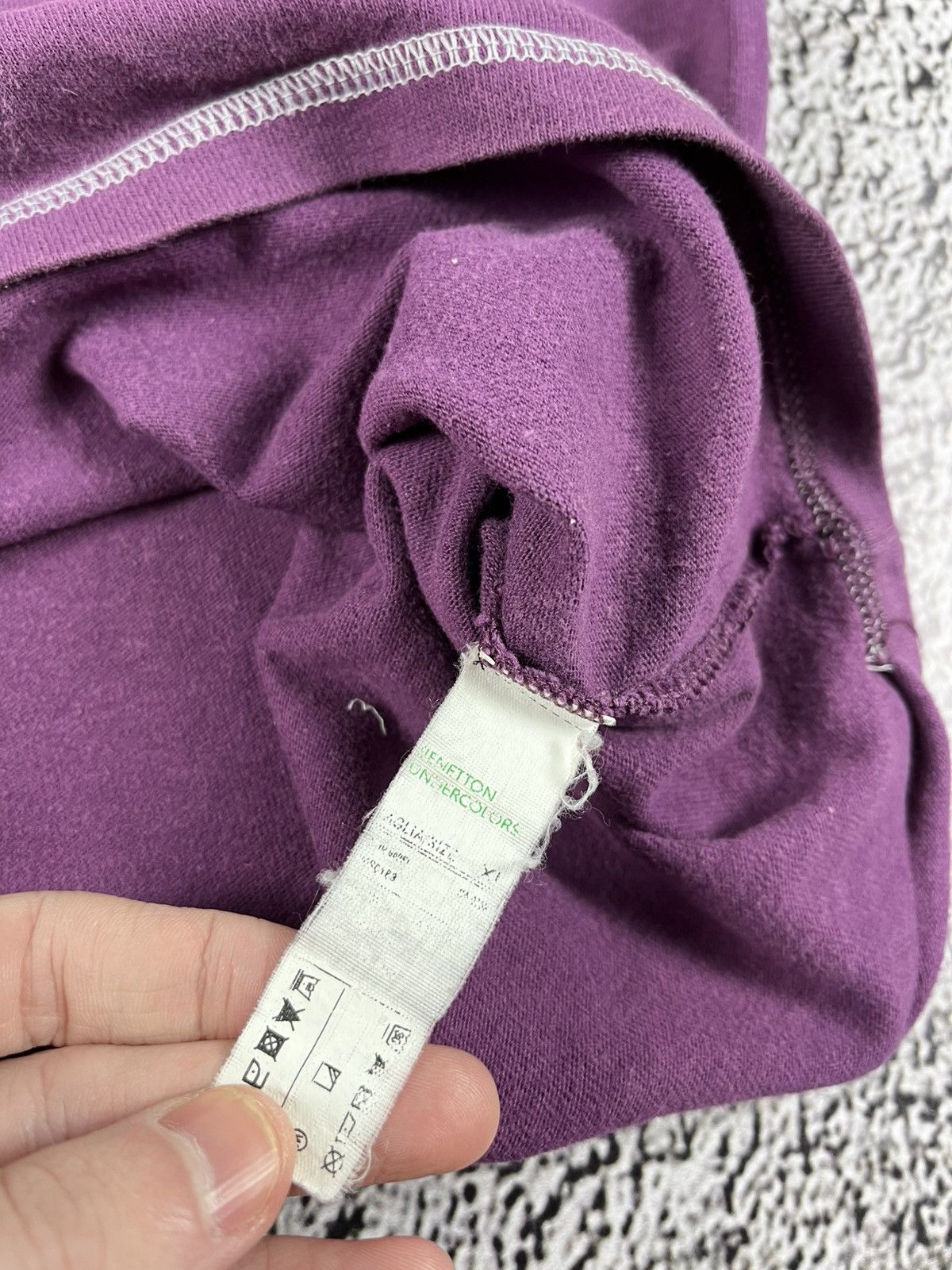 Benetton Vintage Y2K Benetton biglogo faded longsleeve streetwear XL Size US XL / EU 56 / 4 - 13 Thumbnail