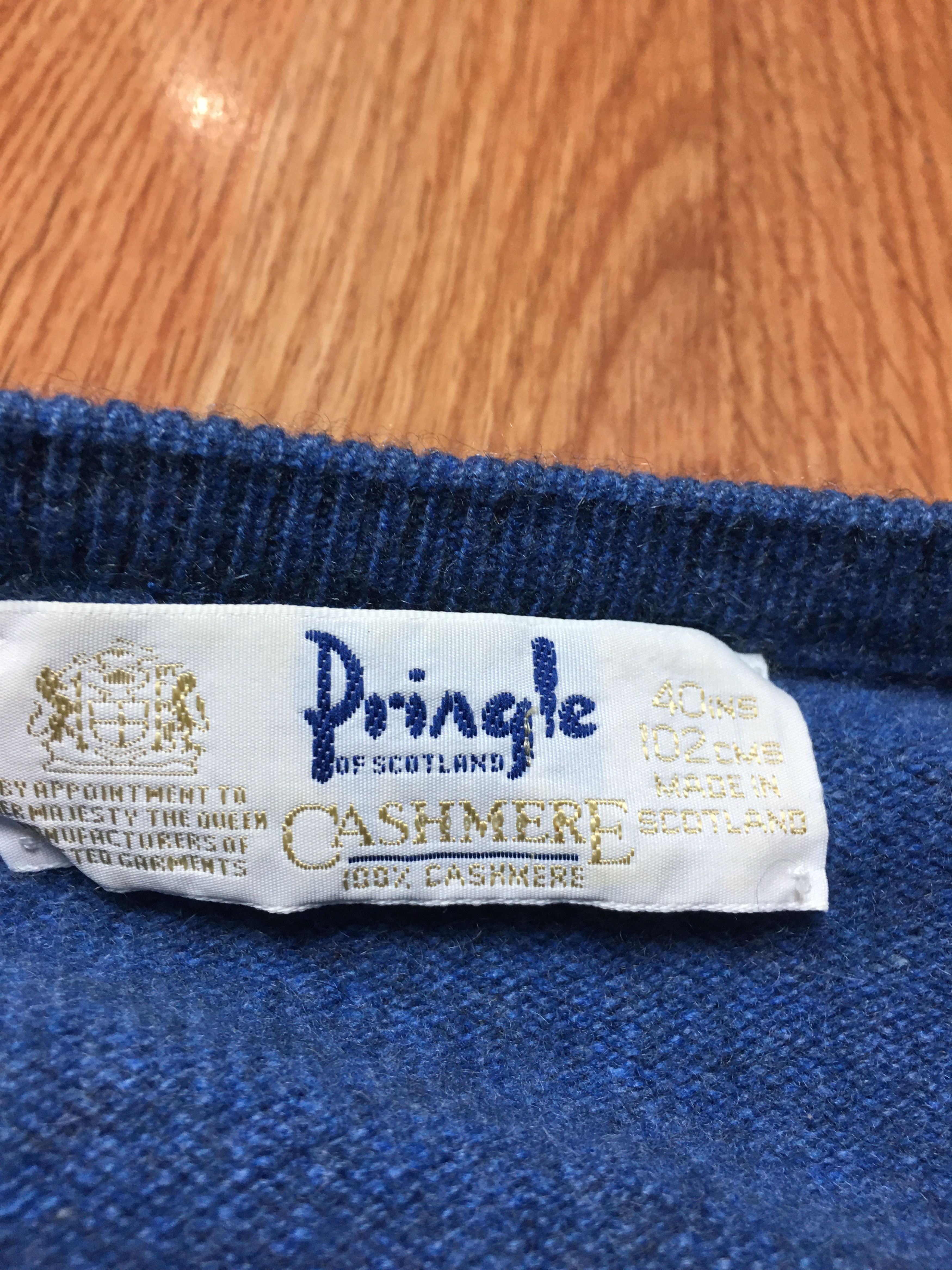 Pringle Of Scotland Pringle of Scotland Cashmere Blue Jumper Sweater Size 102cm Size US M / EU 48-50 / 2 - 7 Thumbnail