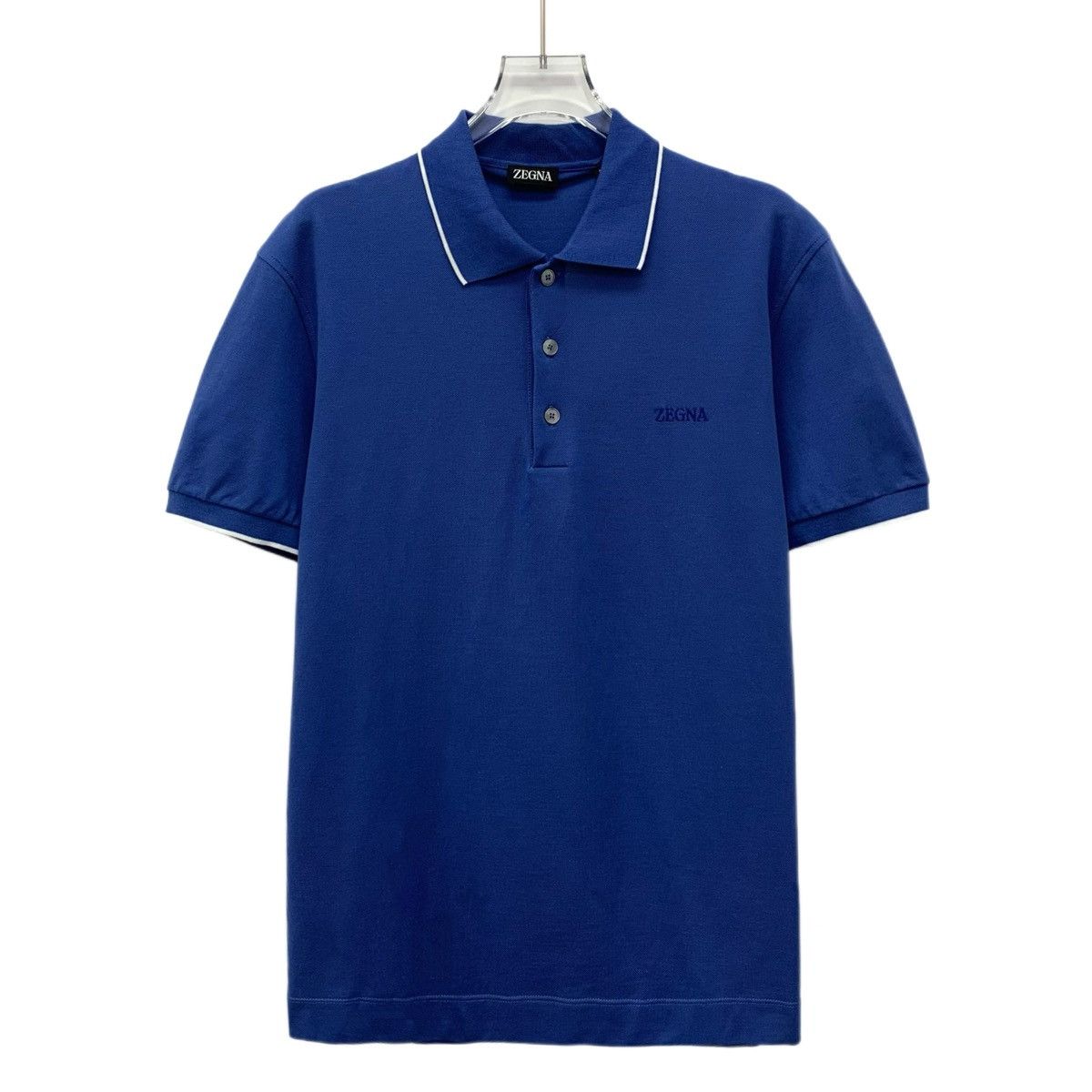 Z Zegna Zegna Collared Single-breasted Short Sleeve Polo Shirt K26WX Size US M / EU 48-50 / 2 - 1 Thumbnail