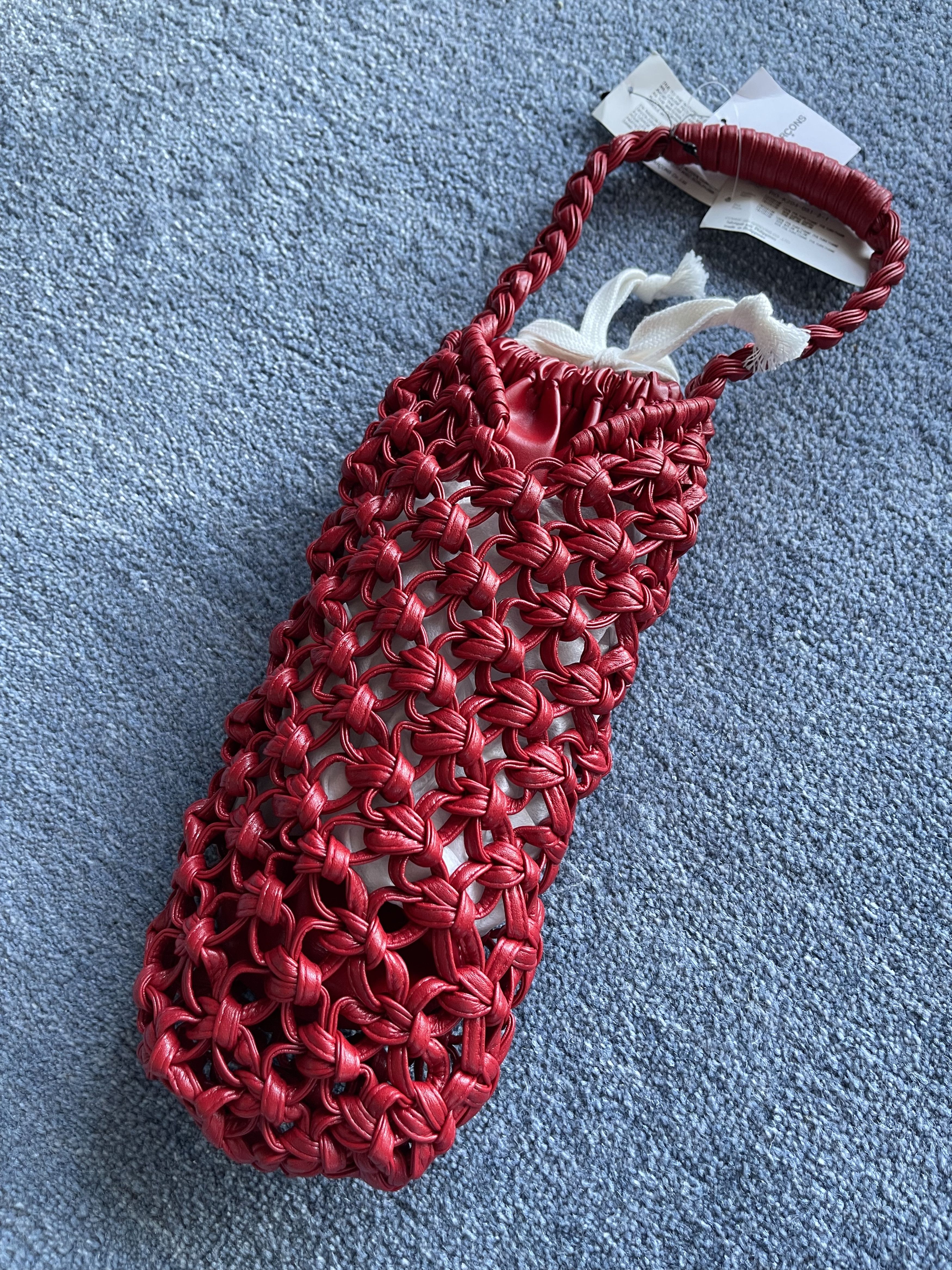 Comme des Garcons Comme des Garcons Woven Handbag Long Red Braided Wine Bag Size ONE SIZE - 1 Thumbnail