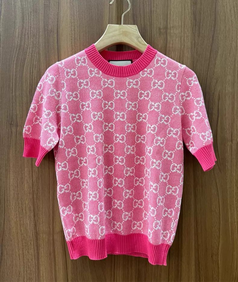 Gucci Gucci Short-sleeved knitwear with bow Size S / US 4 / IT 40 - 1 Thumbnail
