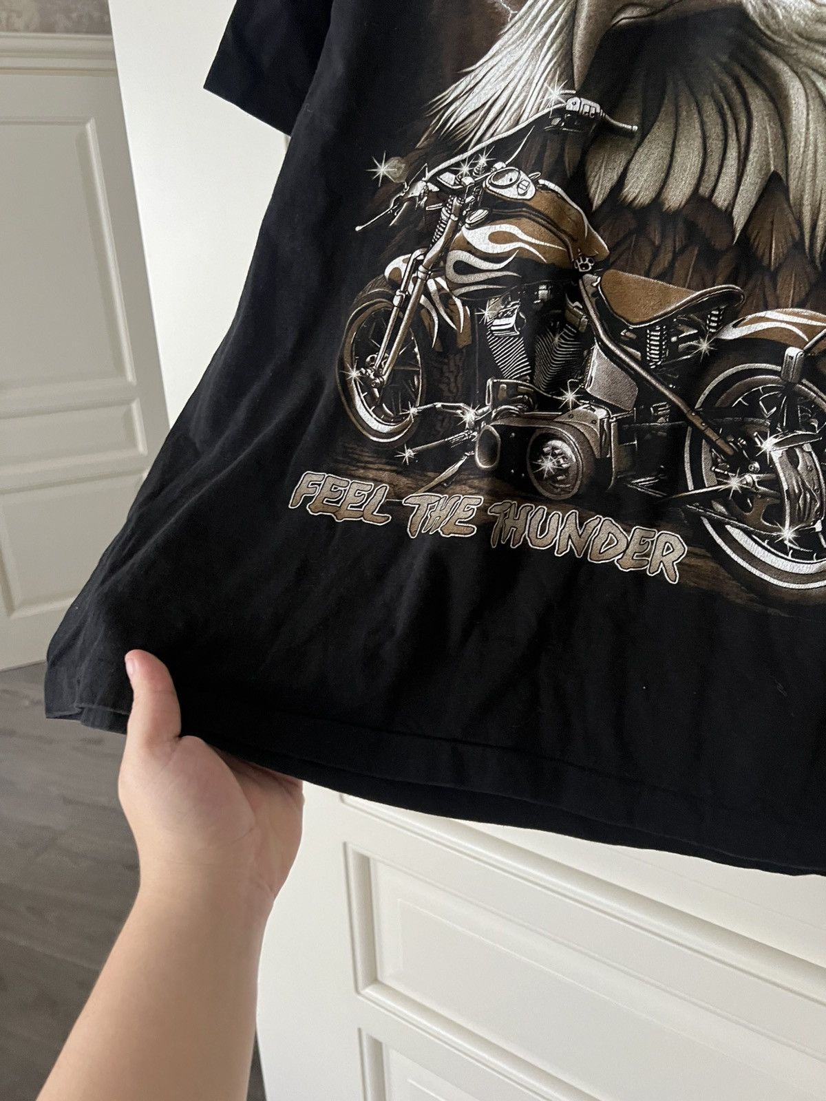 Vintage Vintage Biker Eagle Motorcycle Tee “Feel The Thunder” Size US L / EU 52-54 / 3 - 7 Thumbnail
