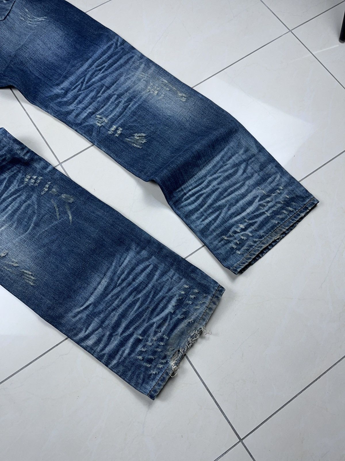 Japanese Brand × Vintage ➕ vintage distressed avant garde loose jeans y2k Size US 34 / EU 50 - 5 Thumbnail