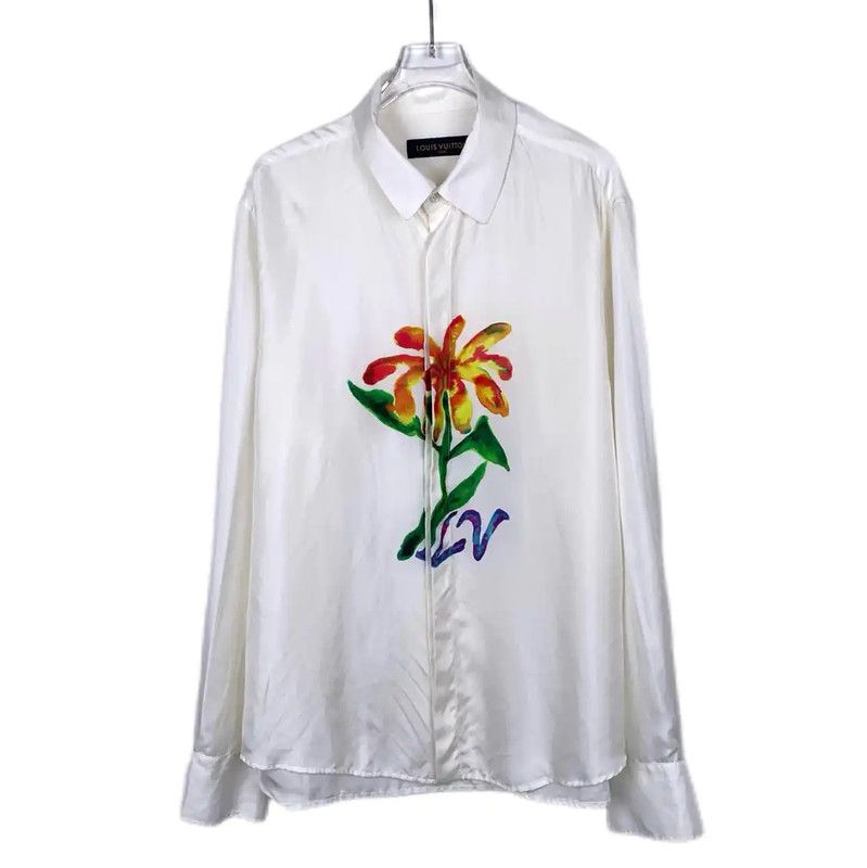 Louis Vuitton Floral Print Long Sleeve Shirt 0089