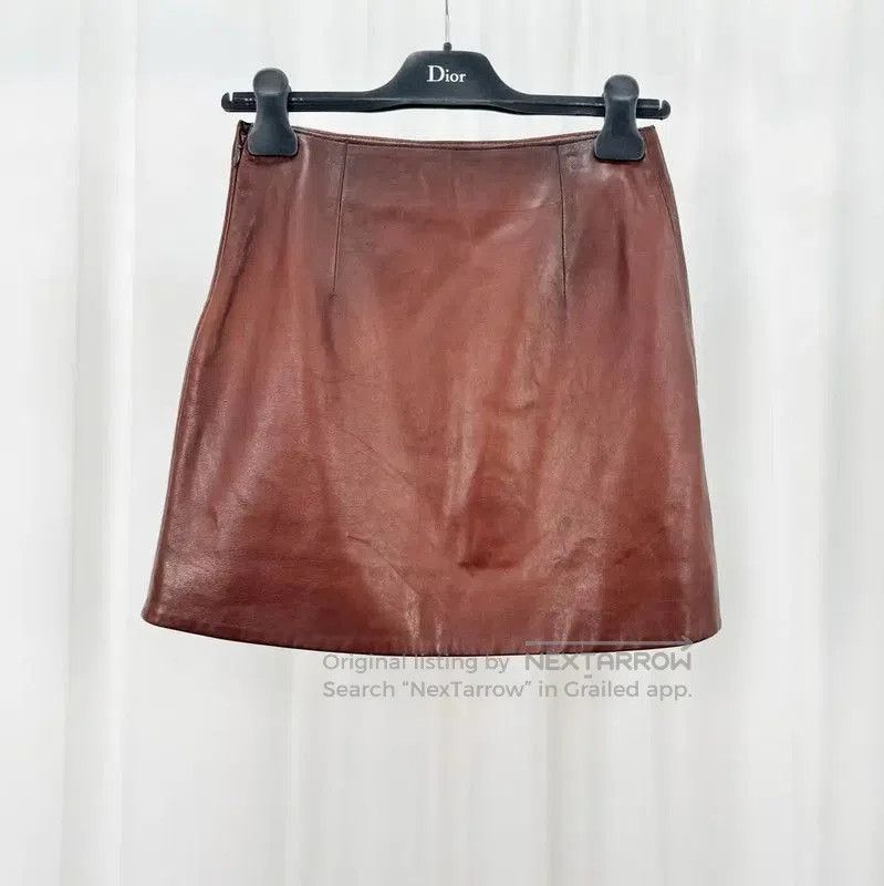 Miu Miu Miu Miu Brown Leather A. Size 24" / US 00 / IT 34 - 1 Thumbnail