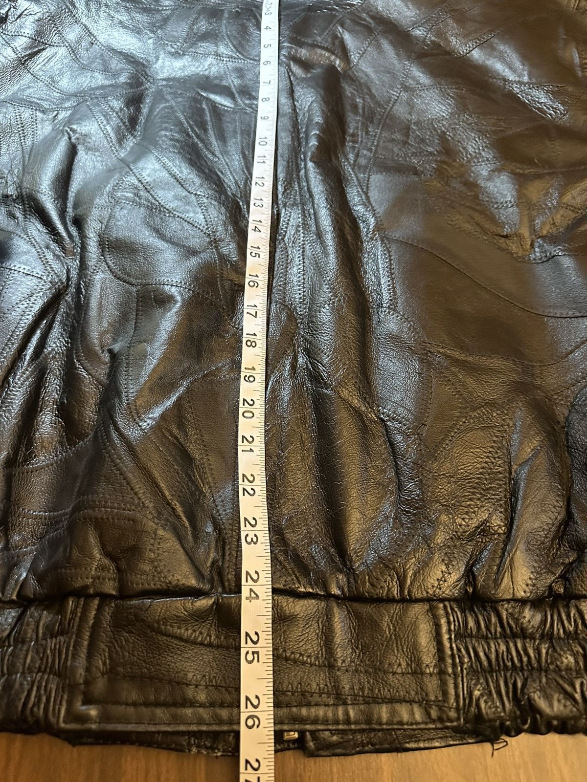 Vintage 🪡 Vintage Black Leather Patchwork Bomber Jacket Size US XL / EU 56 / 4 - 15 Thumbnail