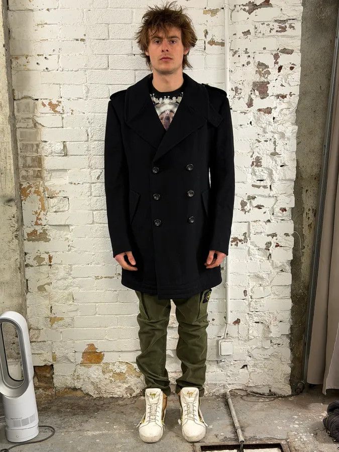Gucci 2000s Gucci Black Wool Premium Classy Long Coat Size US M / EU 48-50 / 2 - 2 Thumbnail