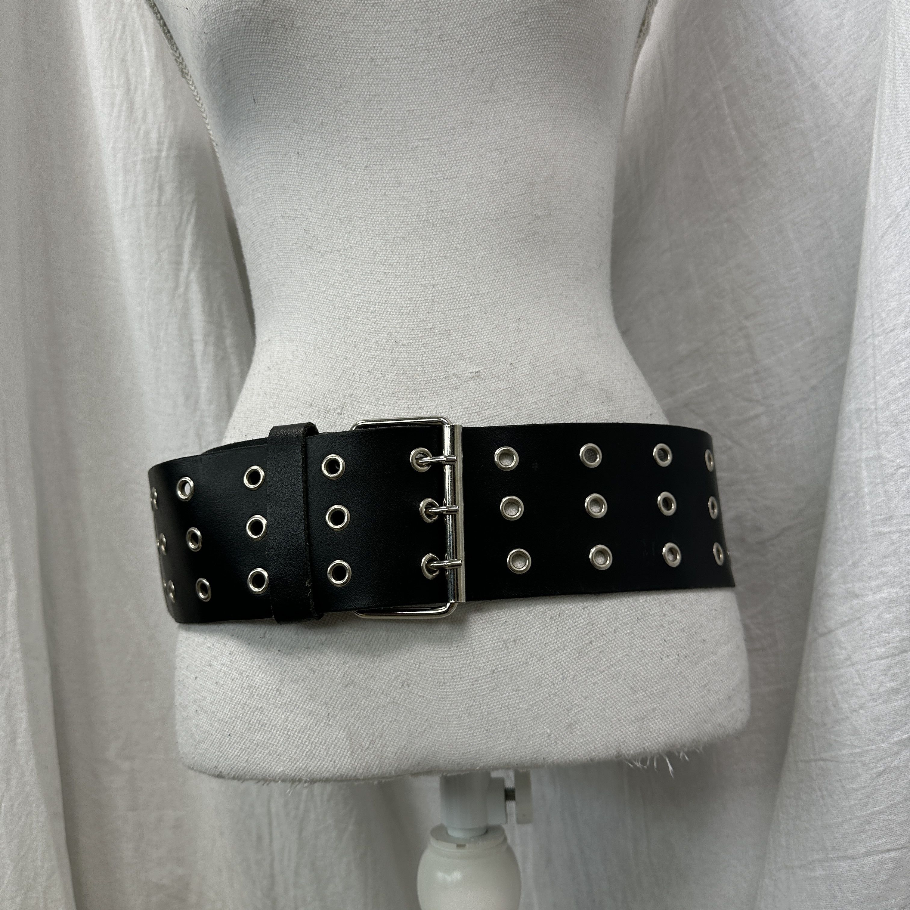 Vintage Vintage Avant Garde Opium Wide Leather Belt Y2K Size ONE SIZE - 6 Thumbnail