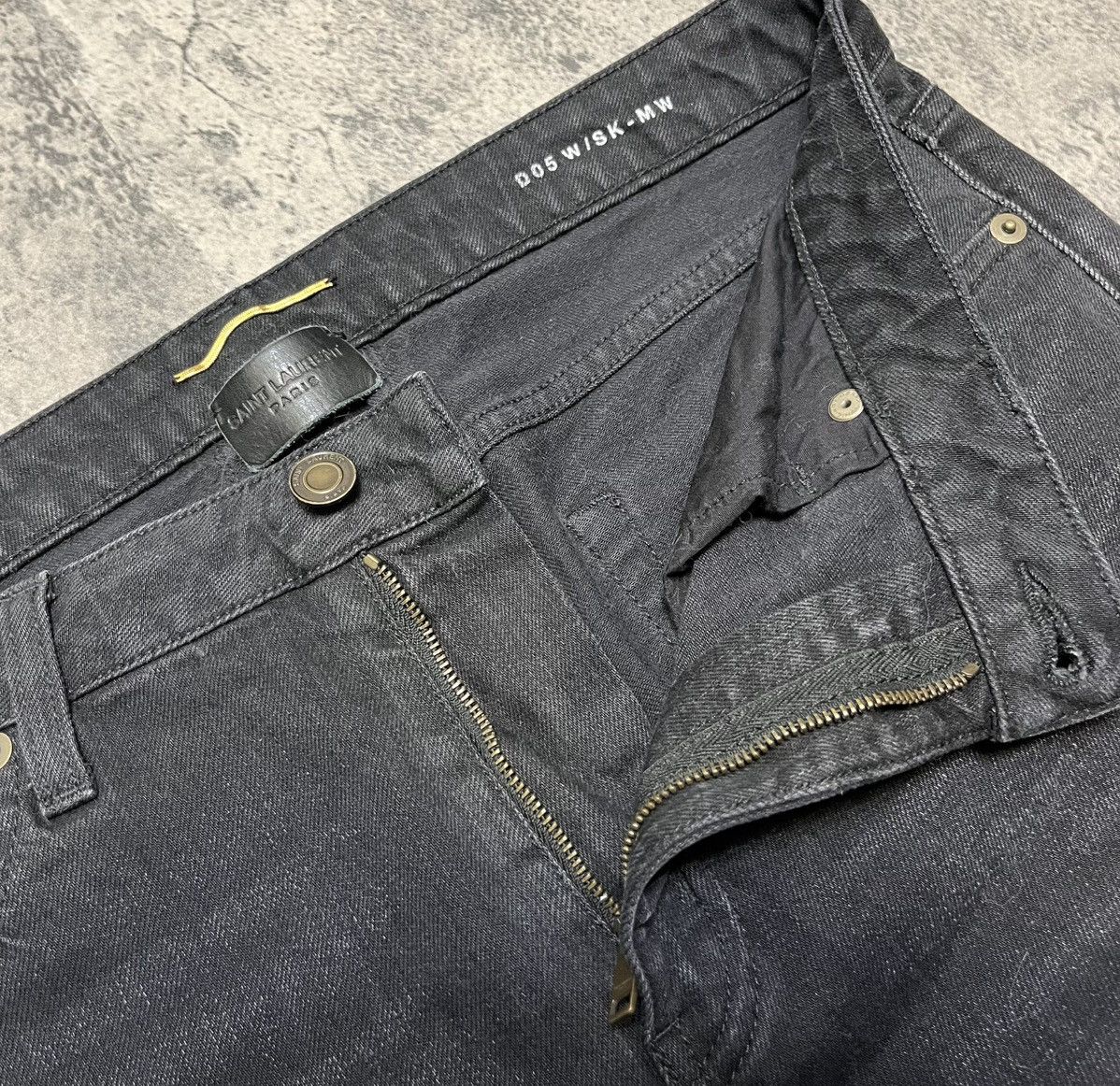 Saint Laurent Paris Saint Laurent Jeans Black Denim Size US 31 - 2 Thumbnail