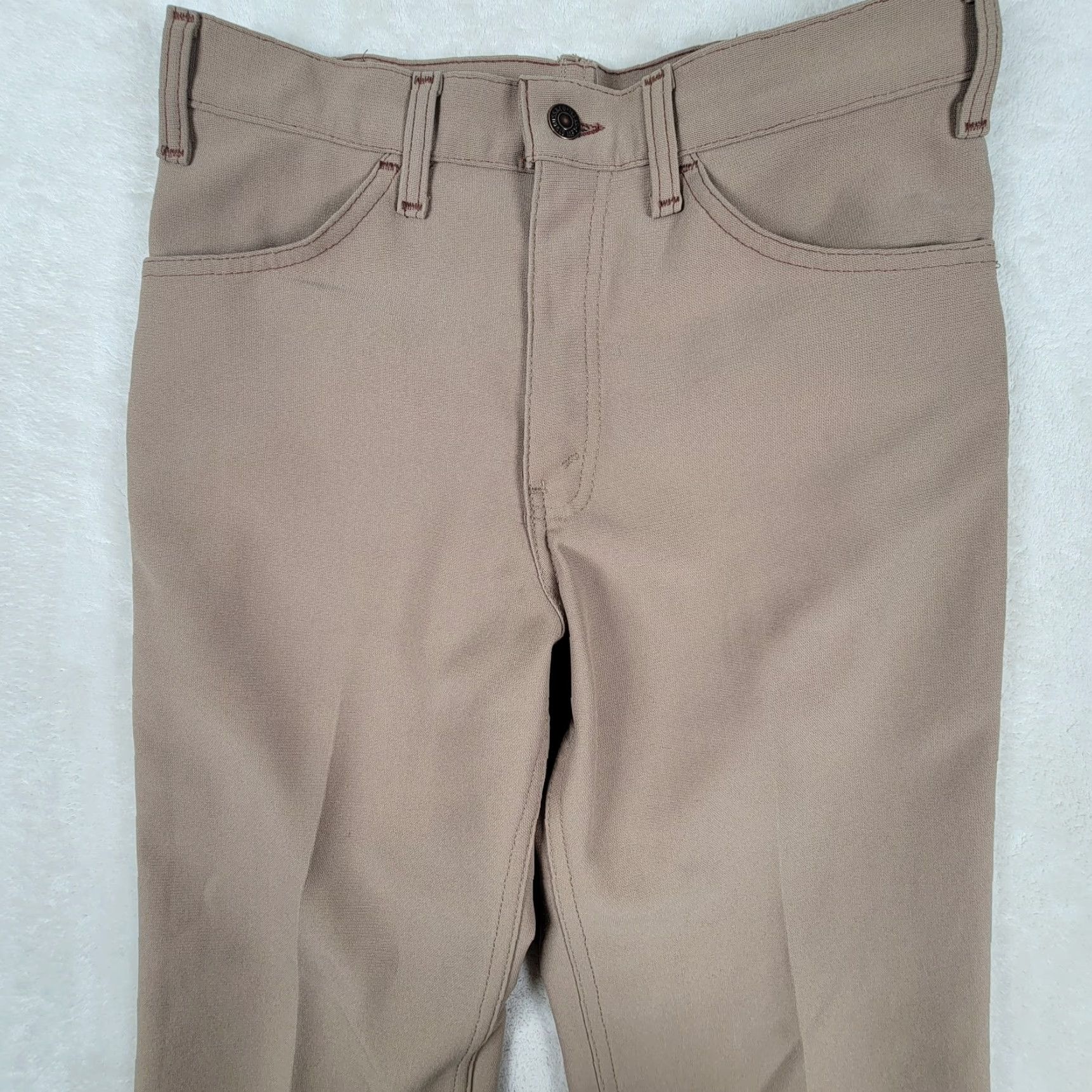 Levi's VINTAGE Levi's 517 Pants Jeans Regular Bootcut Tan Beige 30x28 Mens Cowboy Western 70s 80s Polyester Size US 30 / EU 46 - 2 Thumbnail