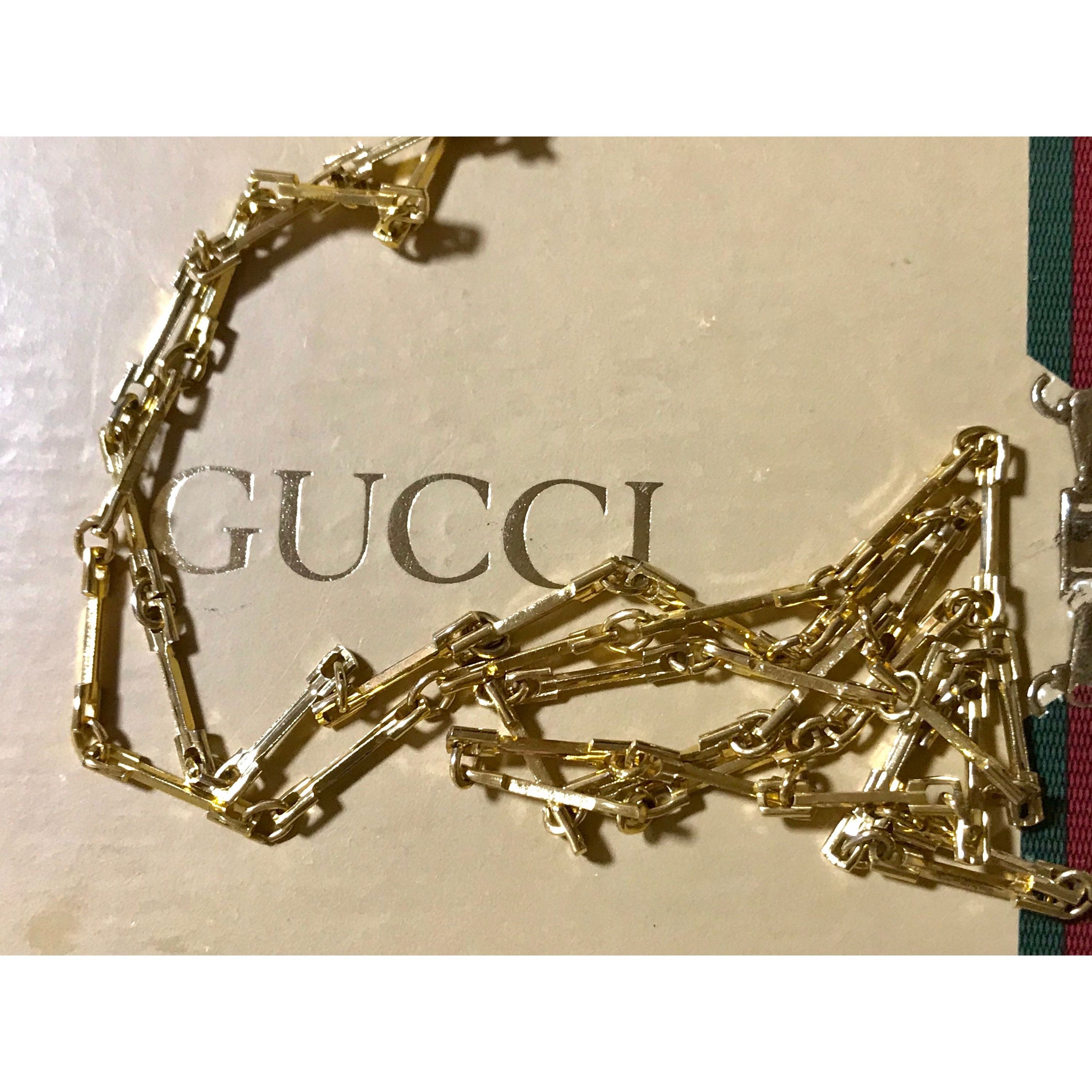 Gucci Vintage Gucci golden perfume bottle necklace with logo mark Size ONE SIZE - 6 Thumbnail