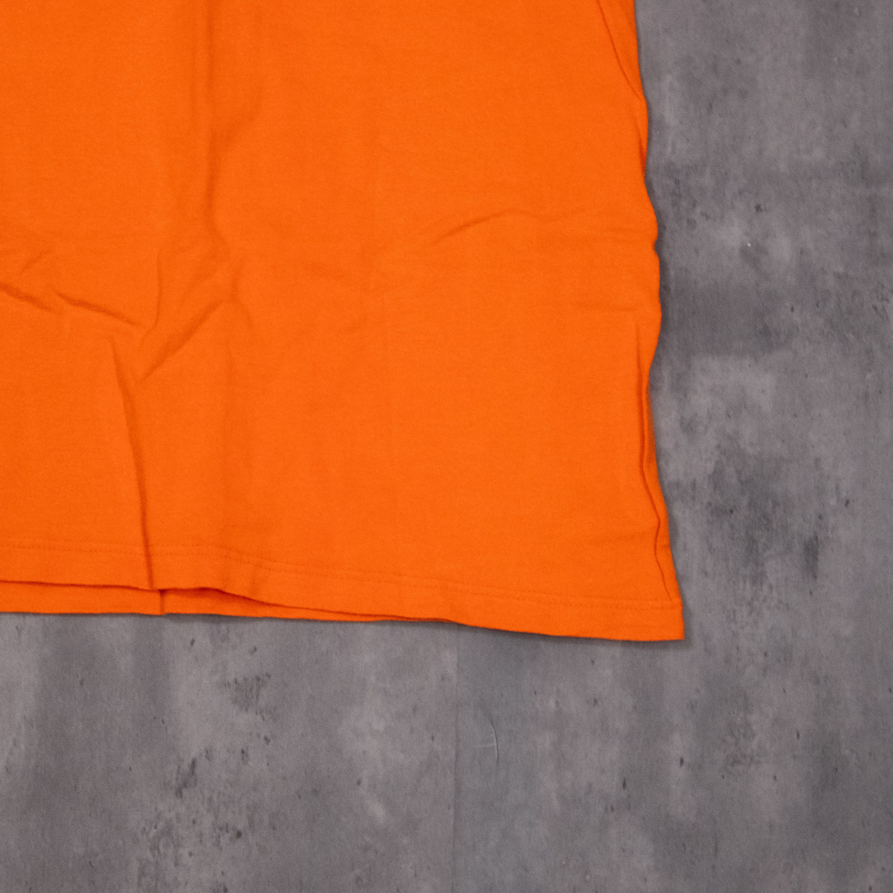 Vintage Vintage 1990s TT & CO Pocket Single Stitch Sun Fadeed Orange Tee Size US L / EU 52-54 / 3 - 5 Thumbnail