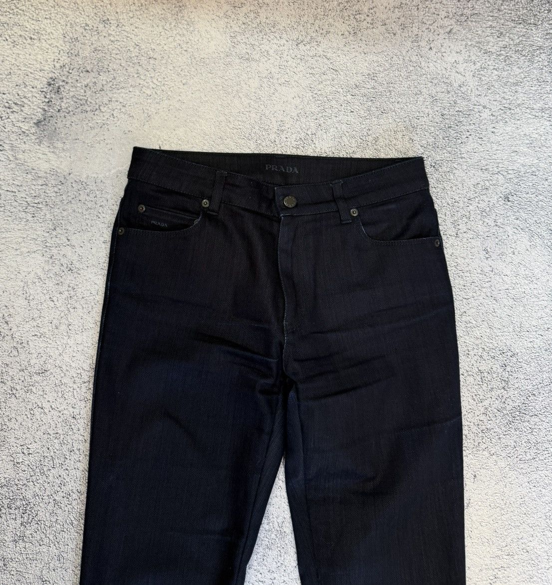 Prada Prada Women Jeans Straight Dark Indigo Denim Italy Size 29 Size 29" - 4 Thumbnail
