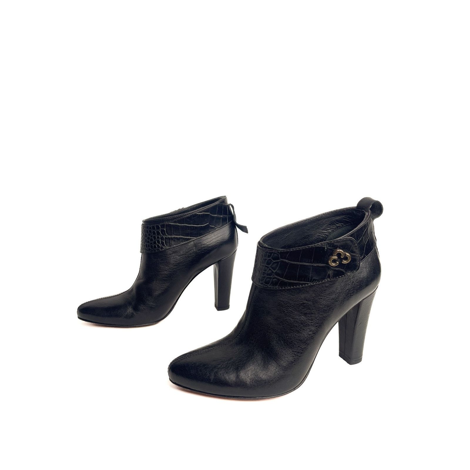 David Eden Black Boot Heels Size US 6 / IT 36 - 5 Thumbnail