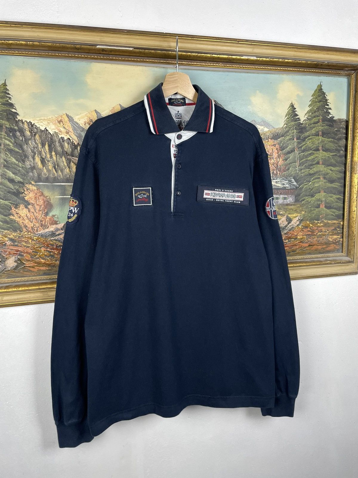Paul & Shark Paul&Shark Polo Longsleeve Vintage Luxury Old Money Designer Size US L / EU 52-54 / 3 - 3 Thumbnail
