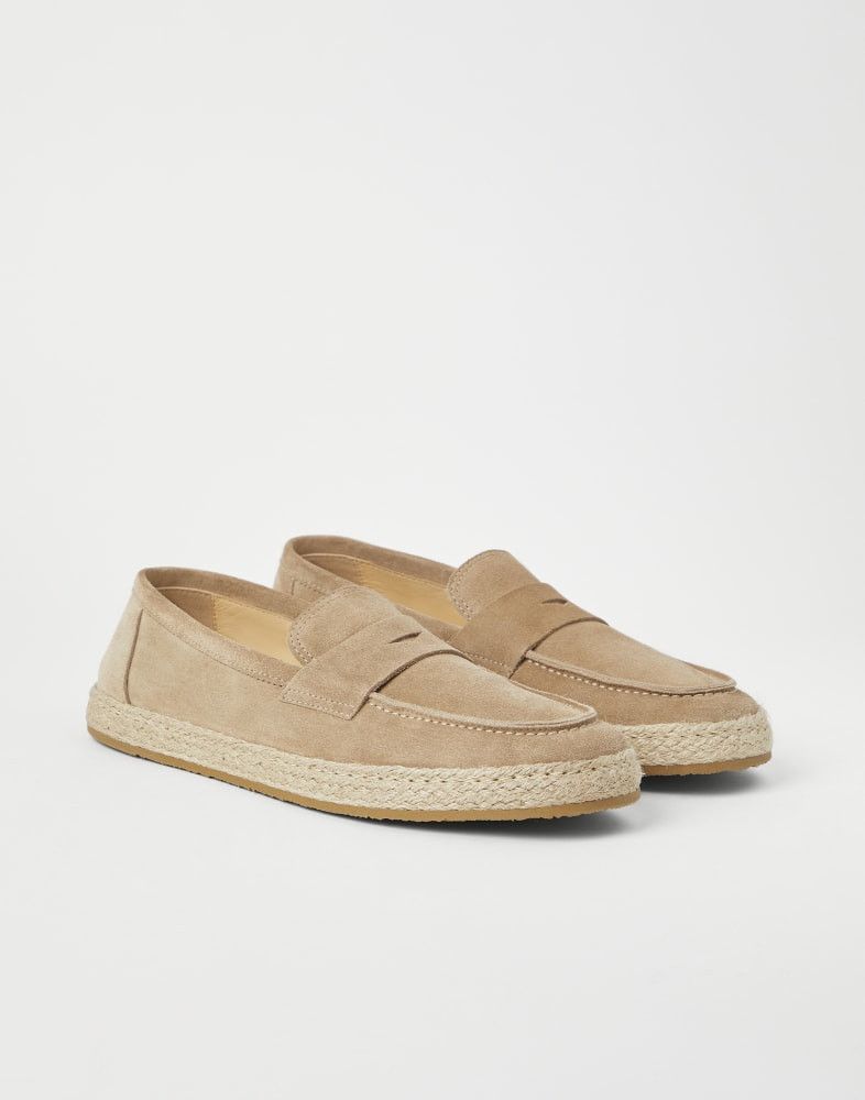 Brunello Cucinelli o1w1db10725 Pair Of Loafers in Beige Size US 7 / EU 40 - 2 Thumbnail