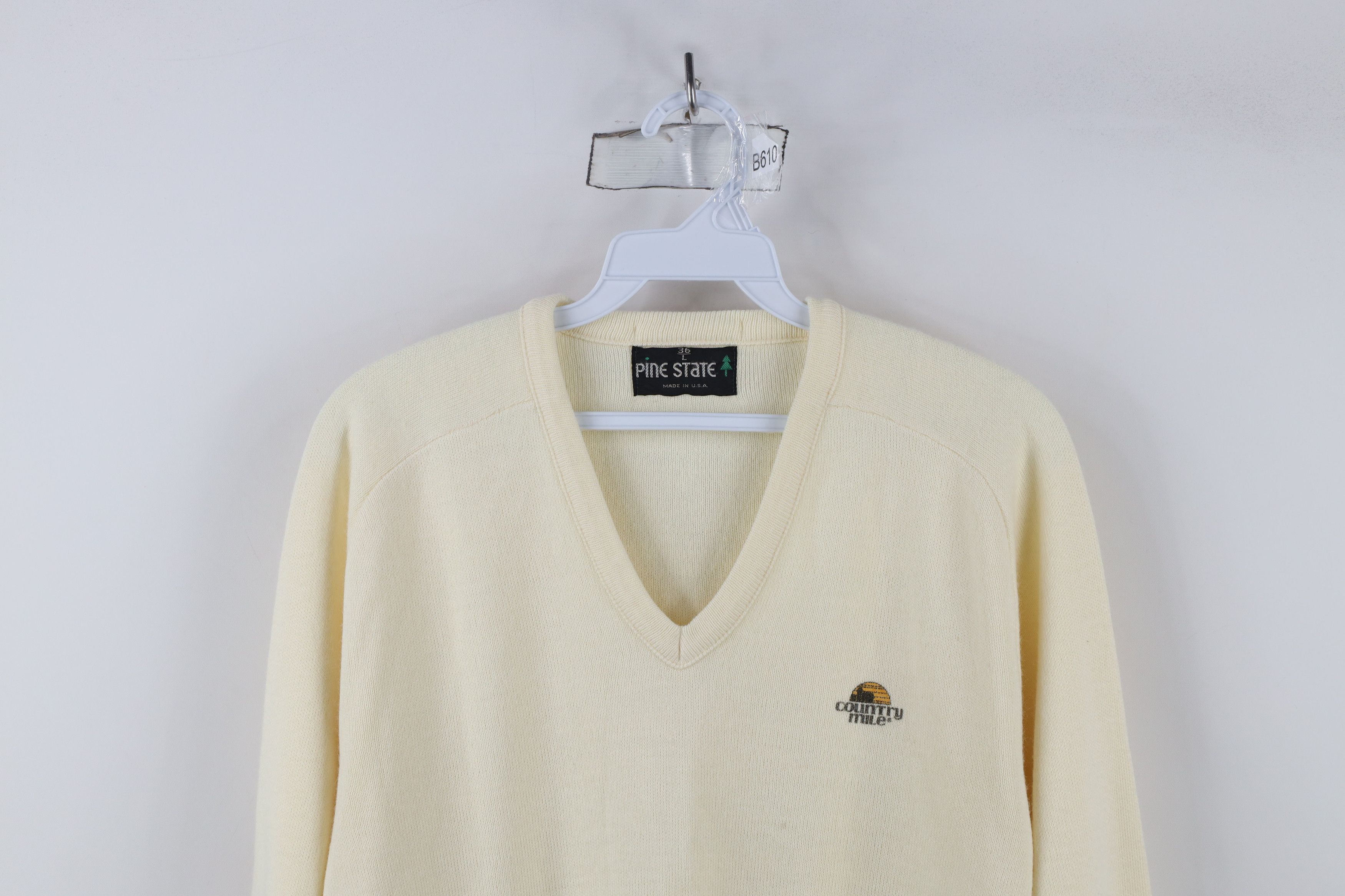 Vintage Vintage 70s Streetwear Feed Farmer Knit Sweater Cream USA Size L / US 10 / IT 46 - 2 Thumbnail
