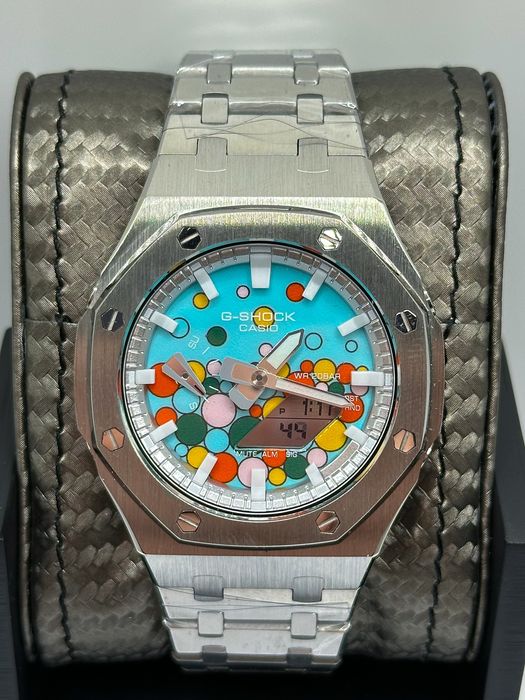 G Shock Custom Casioak G SHOCK Mod Rolex Inspired Tiffany Blue