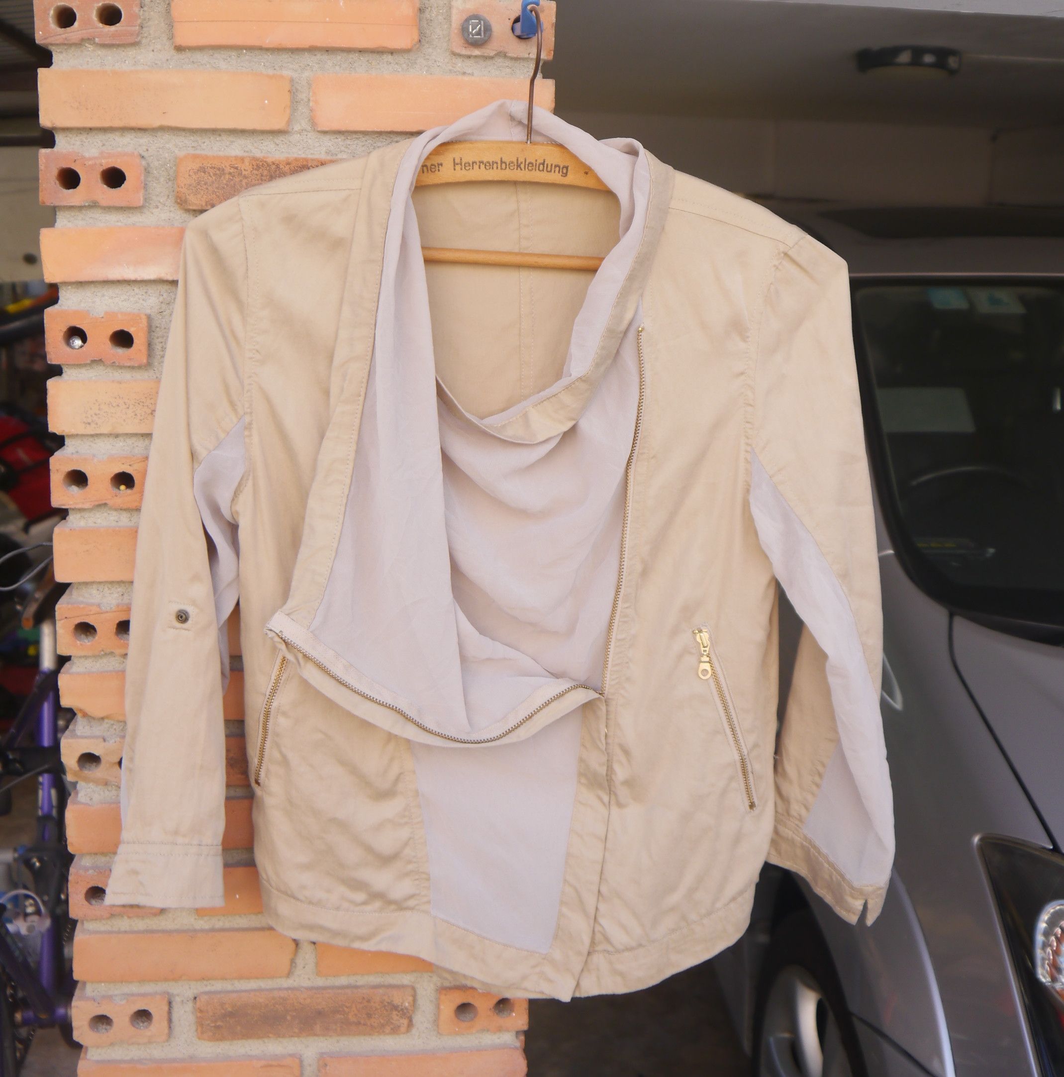 Japanese Brand (J706) SRIC Japan Beige Jacket Sz 38 Size XS / US 0-2 / IT 36-38 - 1 Thumbnail