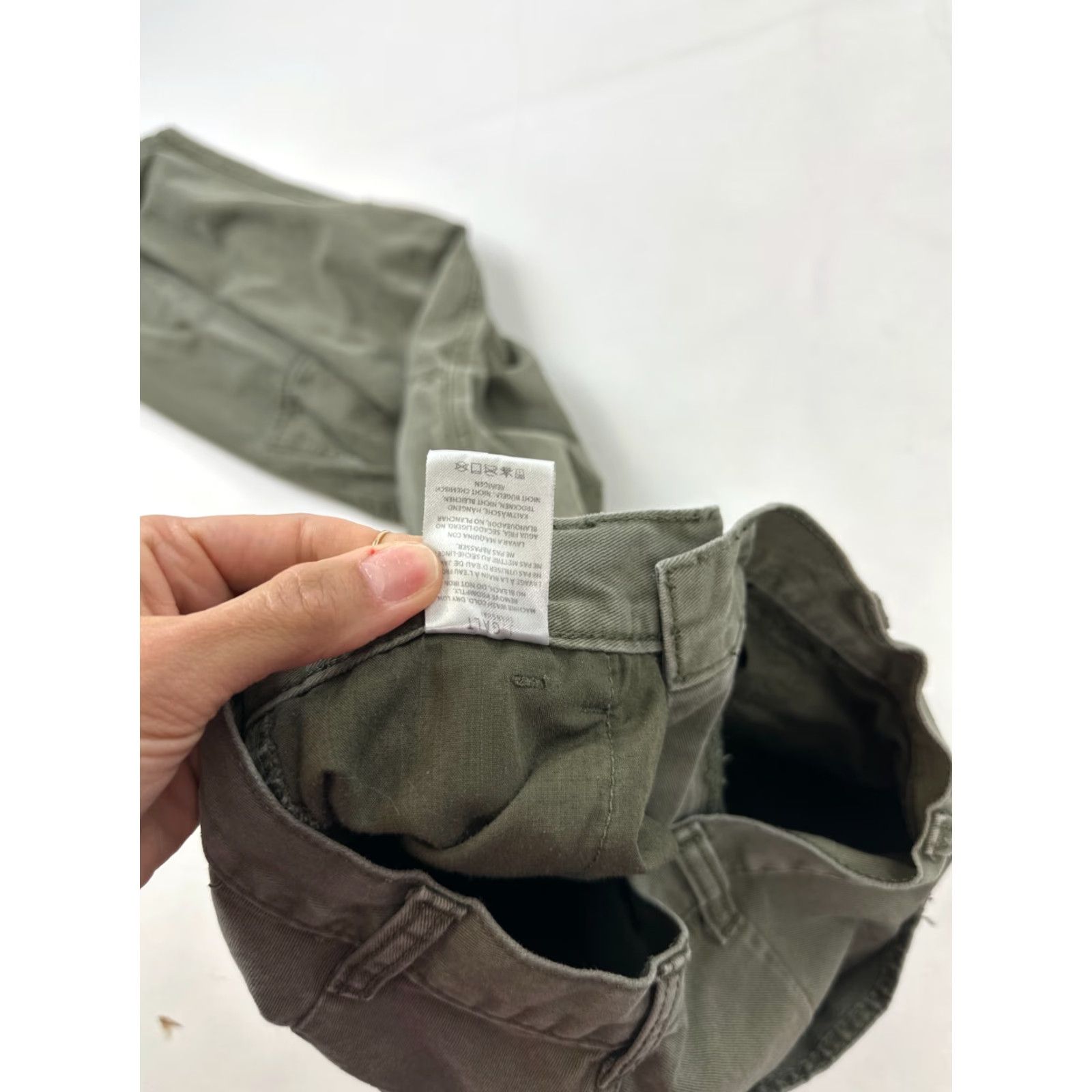 Doublet J.Galt Pants Womens Small Green Denim Carpenter Regular Straight Hammer Loop Pockets Stretch Size 28" / US 6 / IT 42 - 5 Thumbnail
