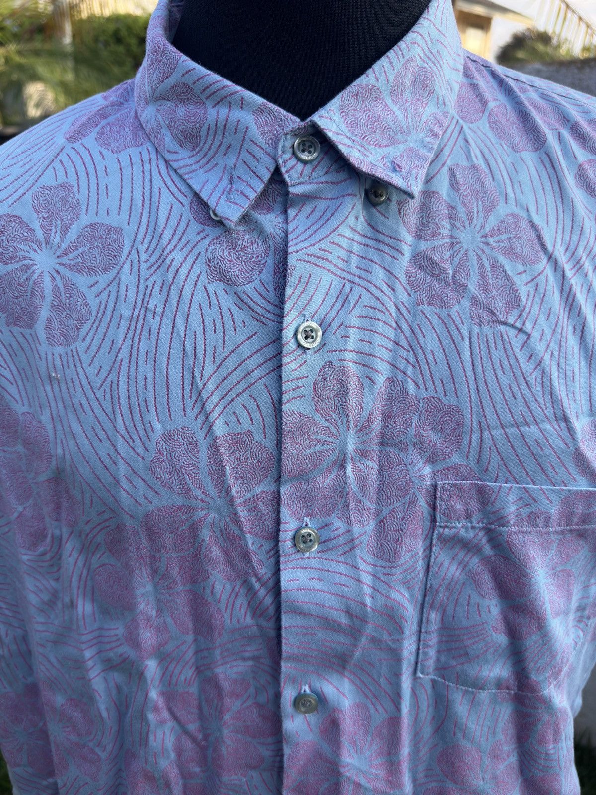 Tori Richard Tori Richard Hawaiian Print Blue/purple Full Button Men's XL Size US XL / EU 56 / 4 - 3 Thumbnail
