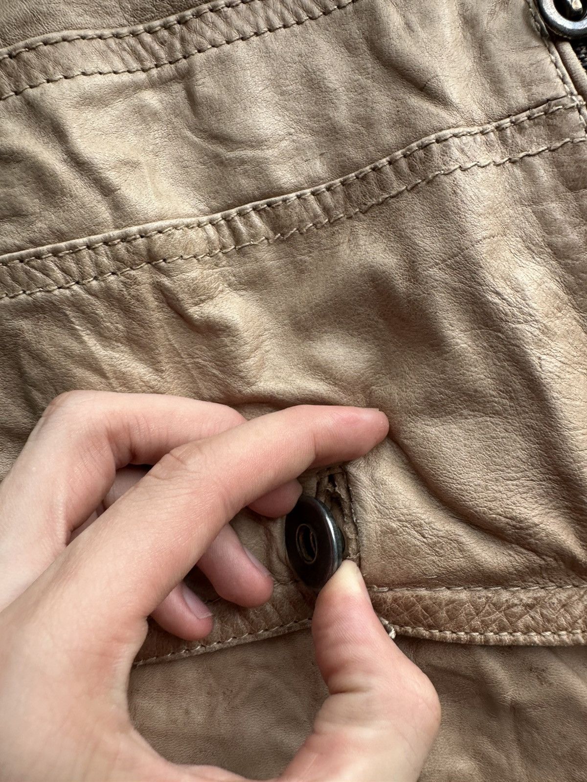 Vintage 🚨AVANT-GARDE BROWN Rick Owen’s Opium Y2K LEATHER JACKET Size M / US 6-8 / IT 42-44 - 5 Thumbnail
