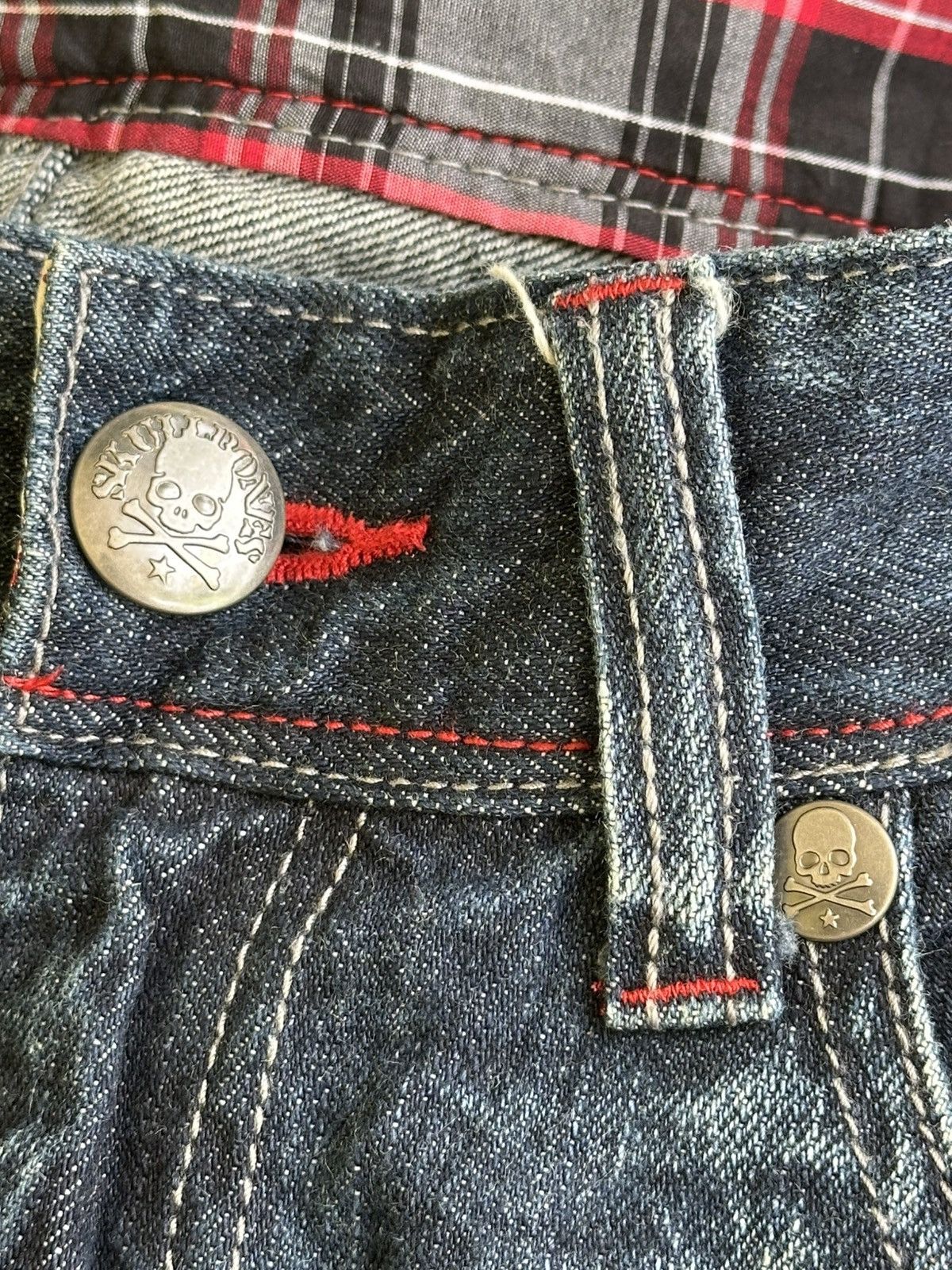 Le Grande Bleu (L.G.B.) Skull Bones Mild Life Denim Honeycomb. Size US 32 / EU 48 - 8 Thumbnail