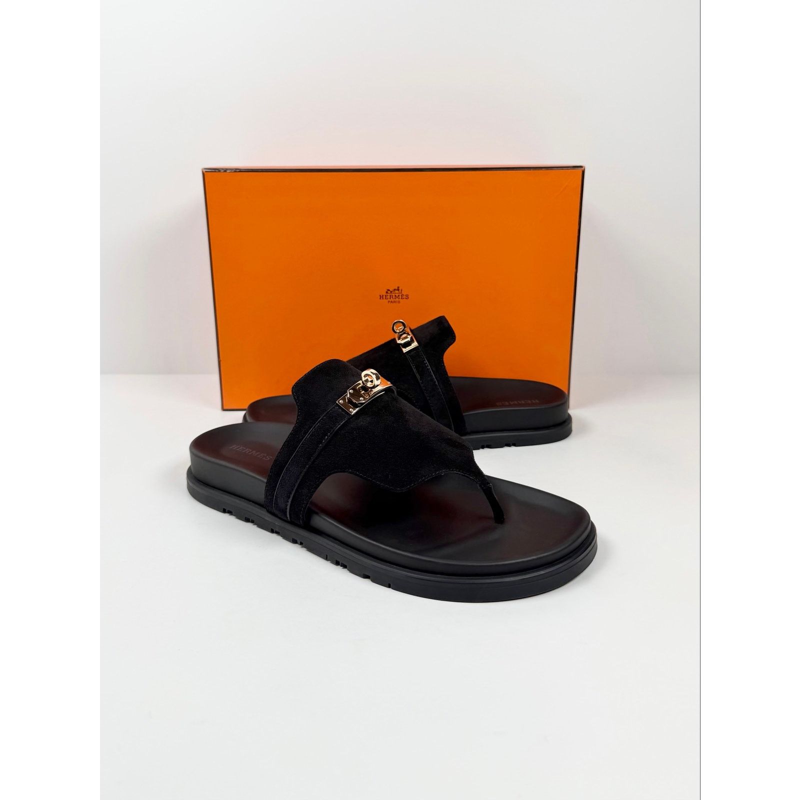 Hermes Size 39EU/9 - Hermes Empire Suede Sandals TRIED ON! Size US 9 / IT 39 - 2 Thumbnail
