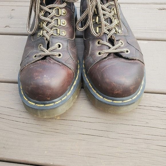 Dr. Martens Vintage Y2K Dr Martens 11303 Brown Leather Lace-up Boots Size US 11 / EU 44 - 7 Thumbnail