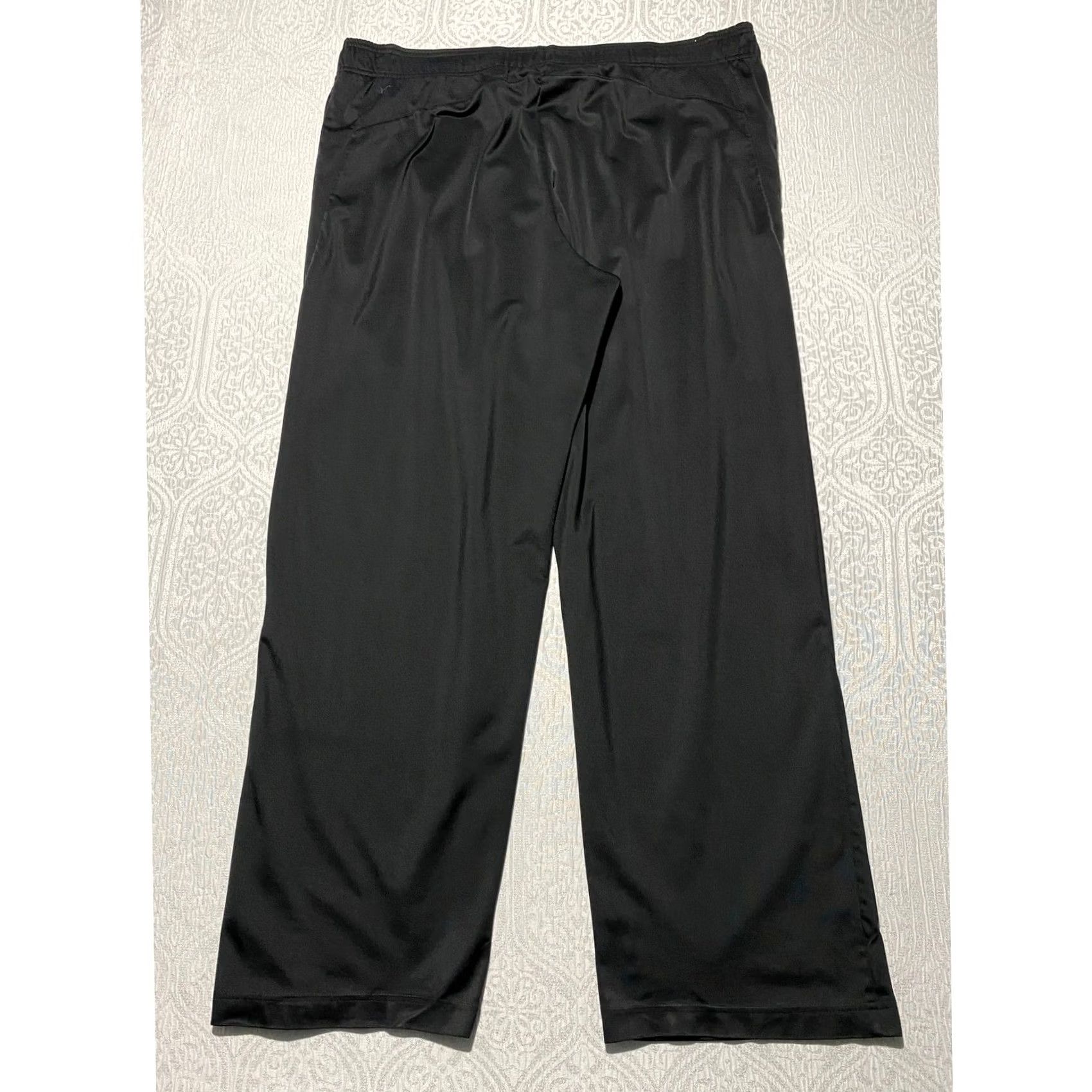 Reebok Reebok Track Pants Mens XL Black Polyester Straight Leg Drawstring Size US 36 / EU 52 - 5 Thumbnail