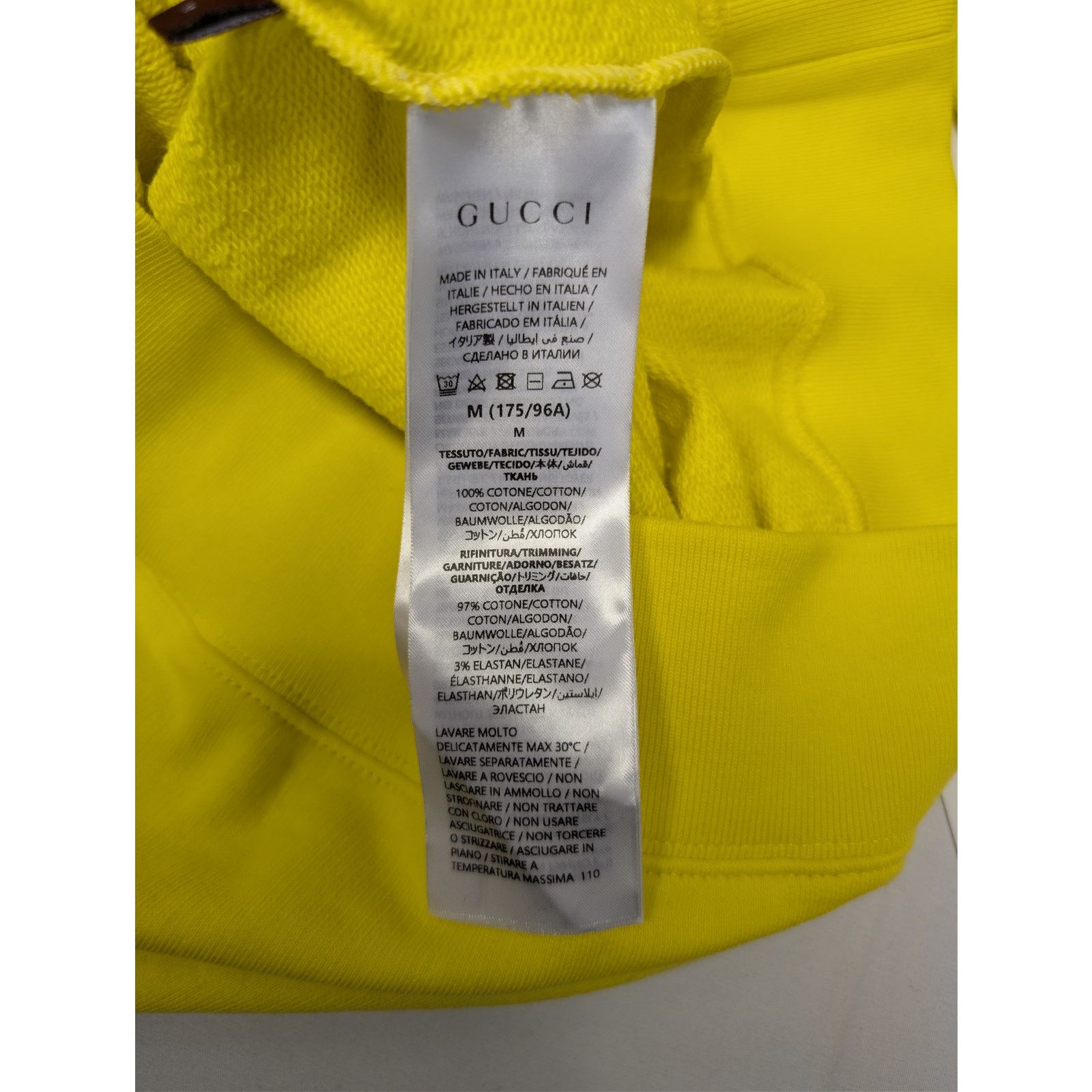 Gucci o1rshd1 Logo Sweatshirt Hoodie in Yellow Size US M / EU 48-50 / 2 - 17 Thumbnail