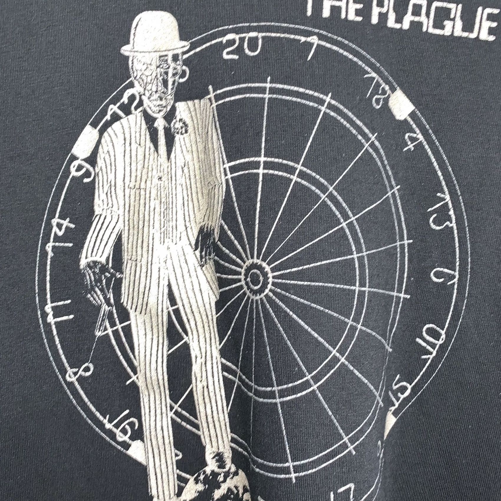 Hanes VINTAGE The Plague Dart Player Team Polo T-Shirt Shirt Sleeve 90s Black Large Size US L / EU 52-54 / 3 - 4 Thumbnail