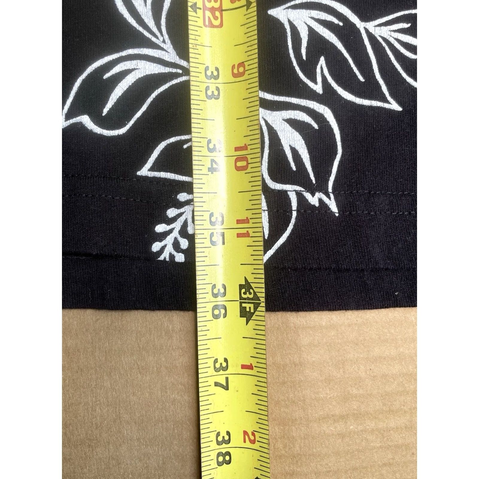 Vintage VINTAGE M Mac Maxi T Shirt Dress Petite S Floral Leaves Black White Women’s Size S Pockets Knit Cotton Long Dress Woman Vintage Summer Fall Spring Size S / US 4 / IT 40 - 3 Thumbnail
