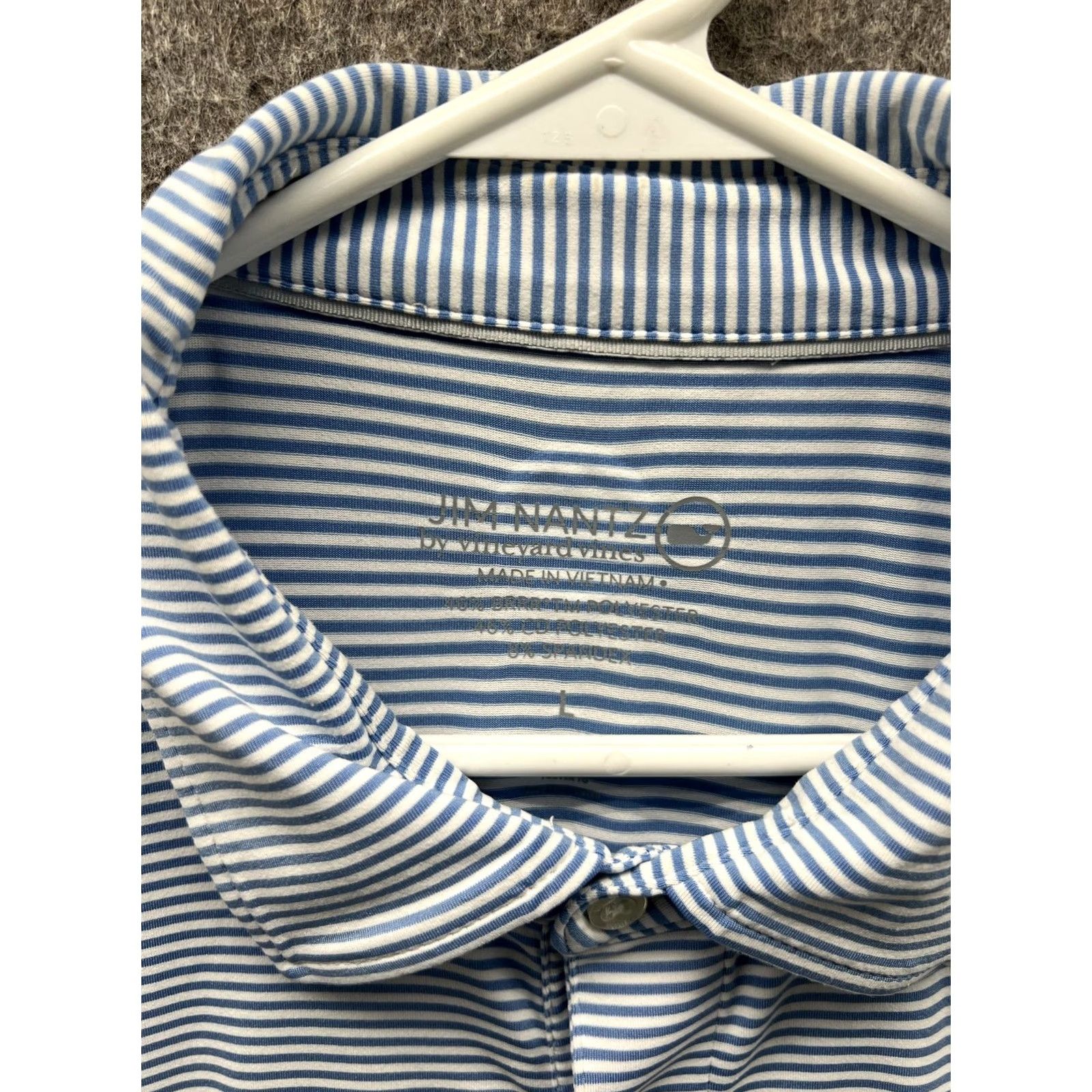 Vineyard Vines Vineyard Vines Jim Nantz Polo Shirt Mens 2XL Blue Stripe Golf Performance Shirt Size US XXL / EU 58 / 5 - 2 Thumbnail